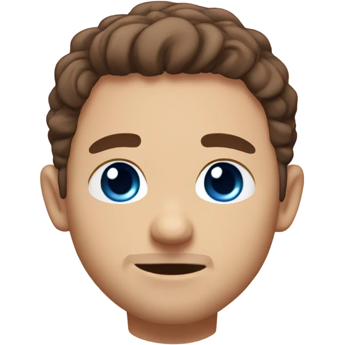 Emote pour twitch style chibi, homme chatain, yeux bl emoji