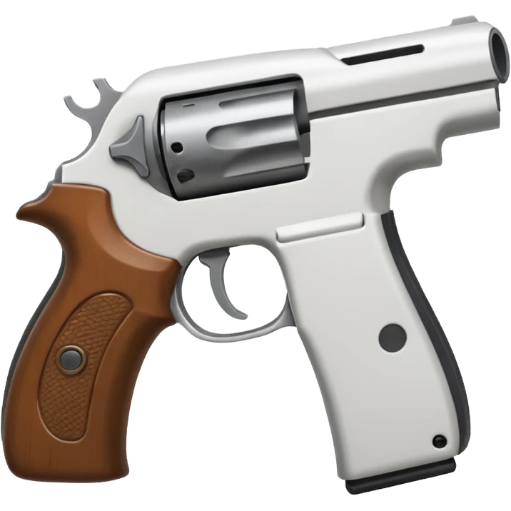 Un persona Blanco una gora de lado y una pistola emoji