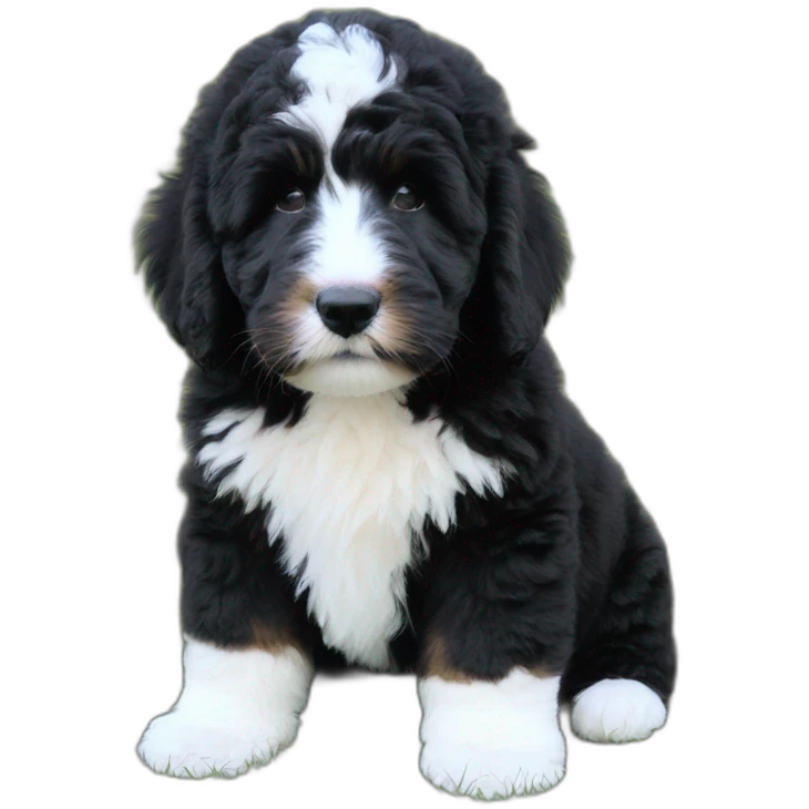 black white f1b bernedoodle slim emoji