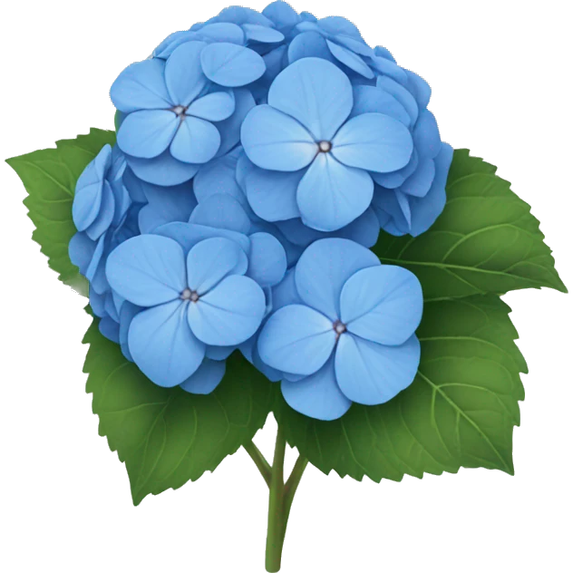 blue hydrangea  emoji