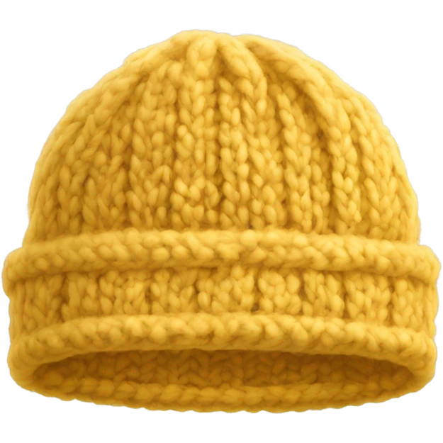 Yellow knitted wool cap piece of clothing emoji