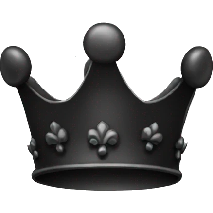 fully Black crown (only the crown) emoji