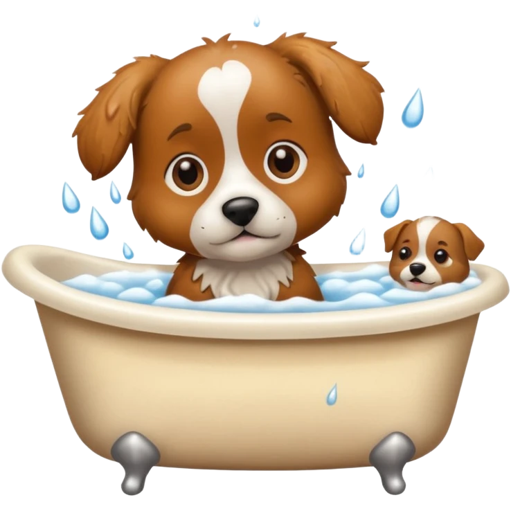 dog bath emoji