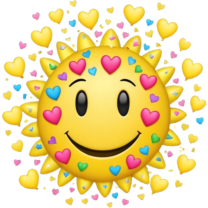 smiley face exploding with love emoji