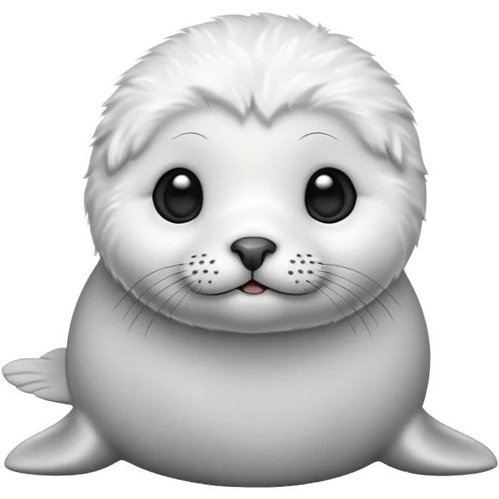 Cute white baby seal emoji