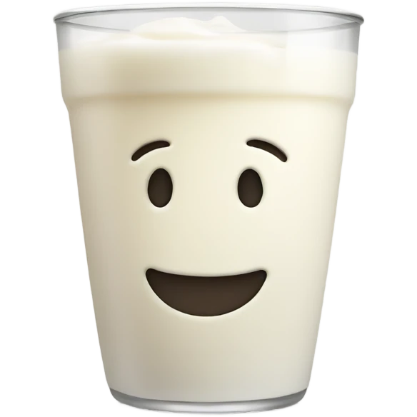 Smiley face with milk on it emoji