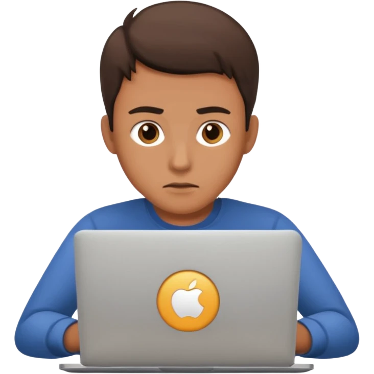 man use laptop emoji