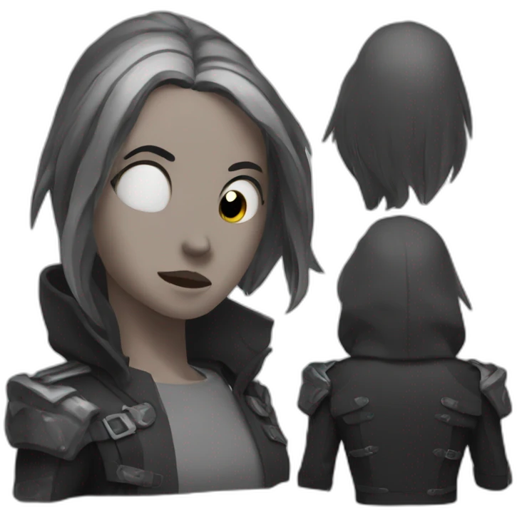 Coeur noir cassé emoji