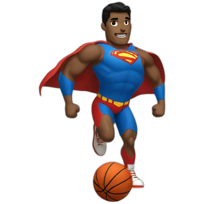 Superman playing basketball emoji