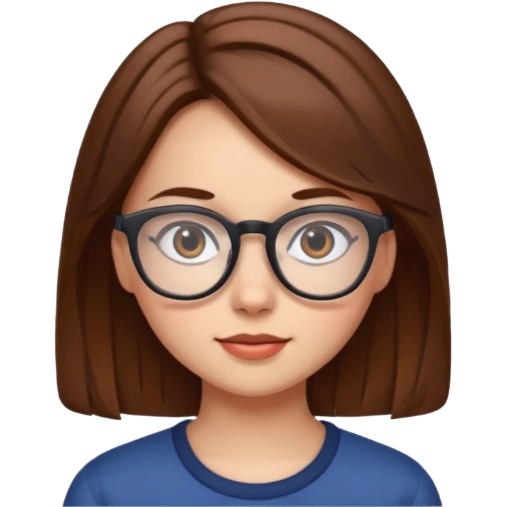 girl with glasses emoji