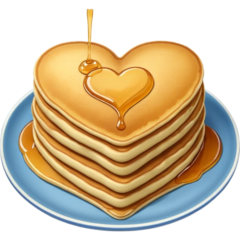 Heart pancakes emoji