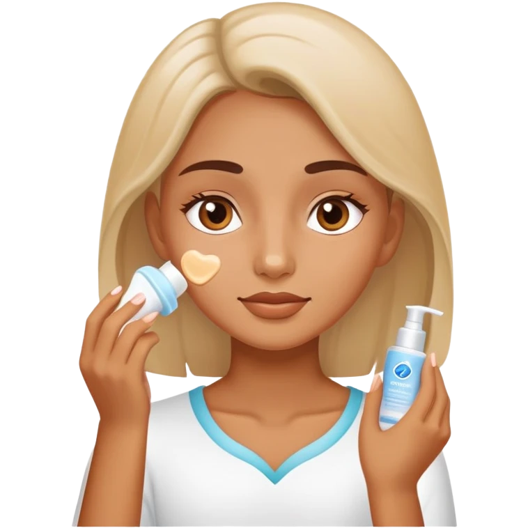 Girl doing skincare emoji