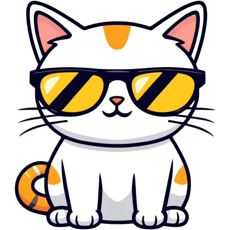 Cat with sunglasses emoji