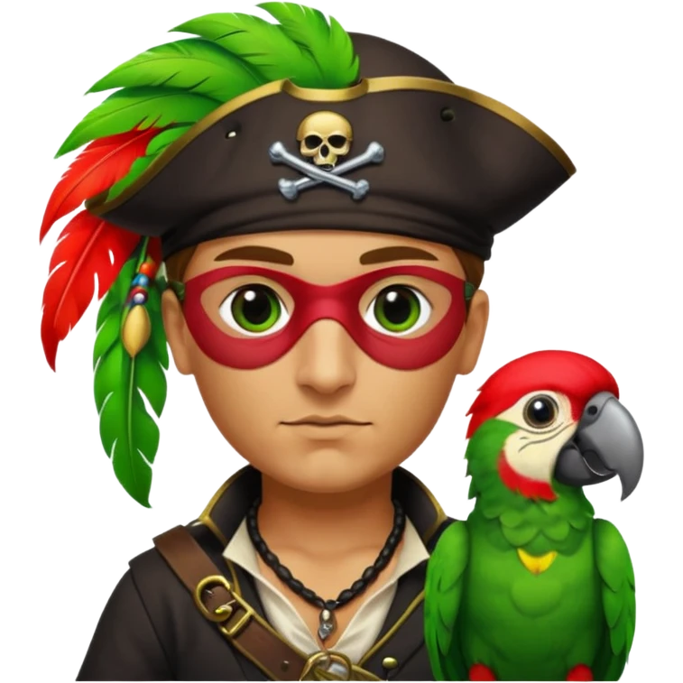 pirate and parrot emoji