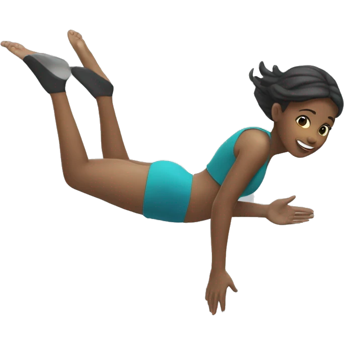 A girl who can do backflips underwater emoji
