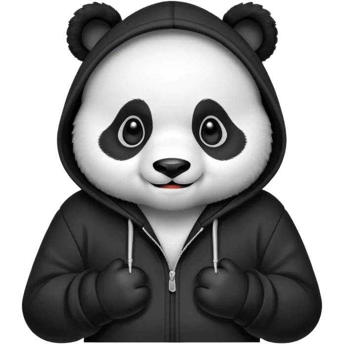 Panda wearing a hoddie  emoji