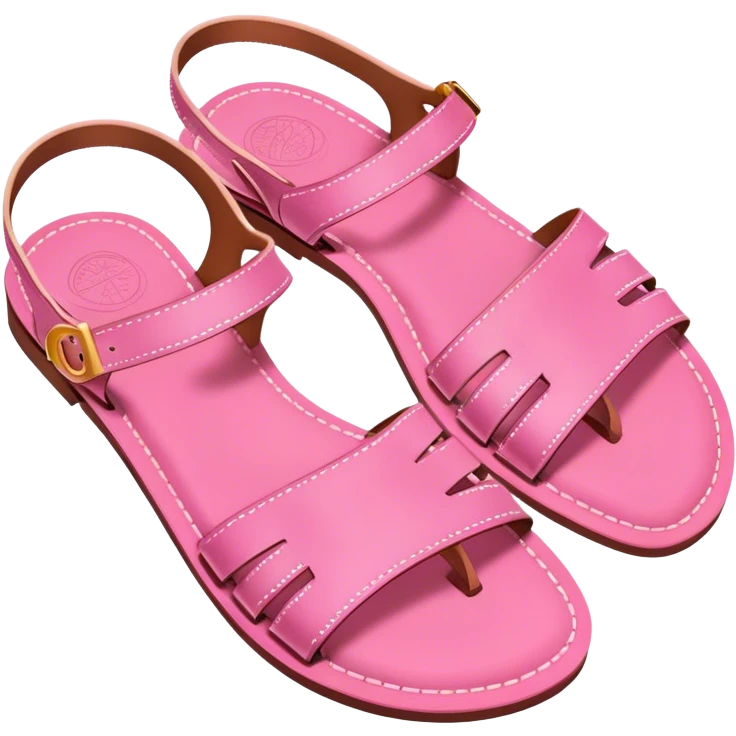 pink hermes oran sandals emoji