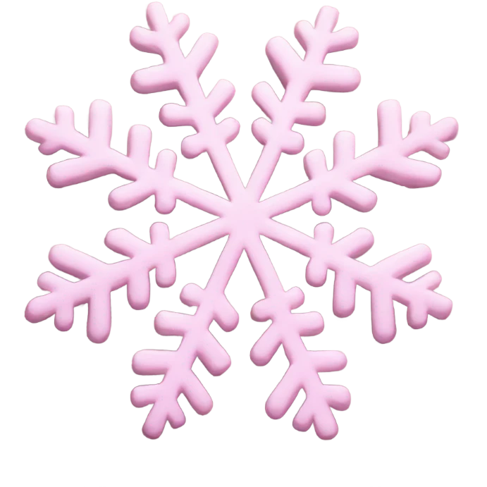 pastel pink snowflake  emoji