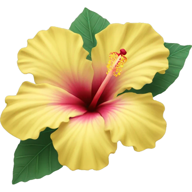 One pastel yellow hibiscus emoji