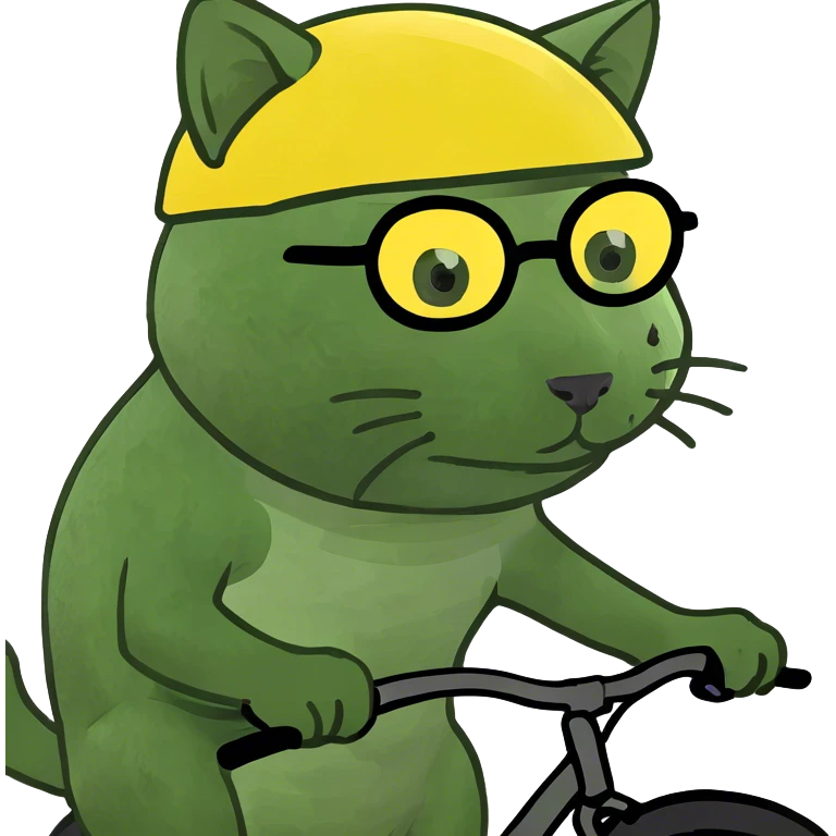 Cat rides a bike  emoji