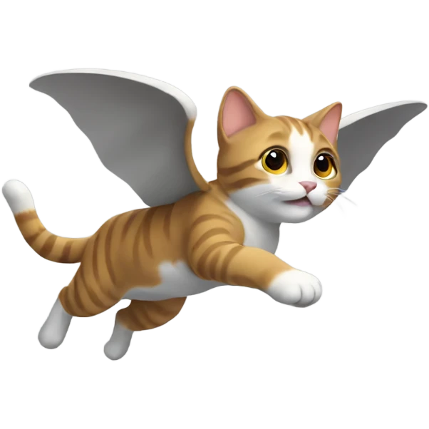 Cat flying emoji
