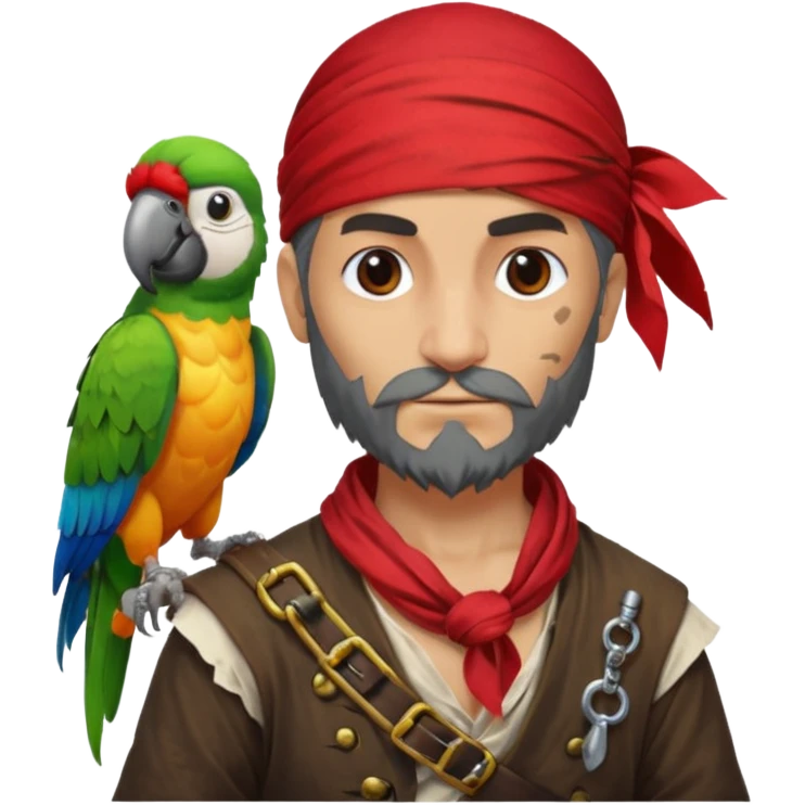 pirate and parrot emoji