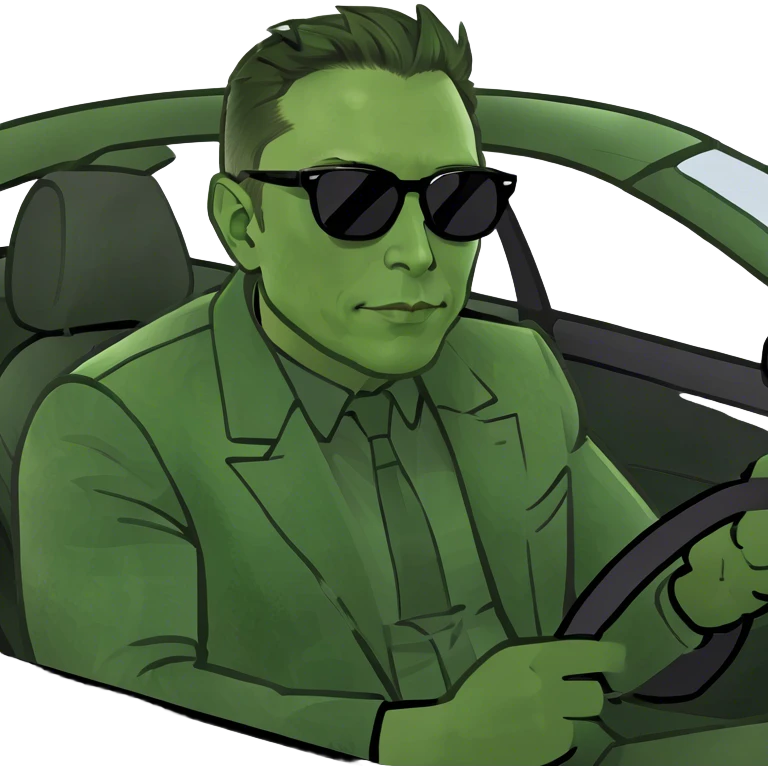 Elon musk driving emoji