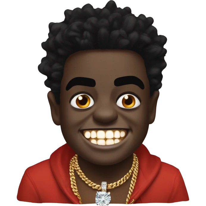 Kodak black with diamond teeth emoji