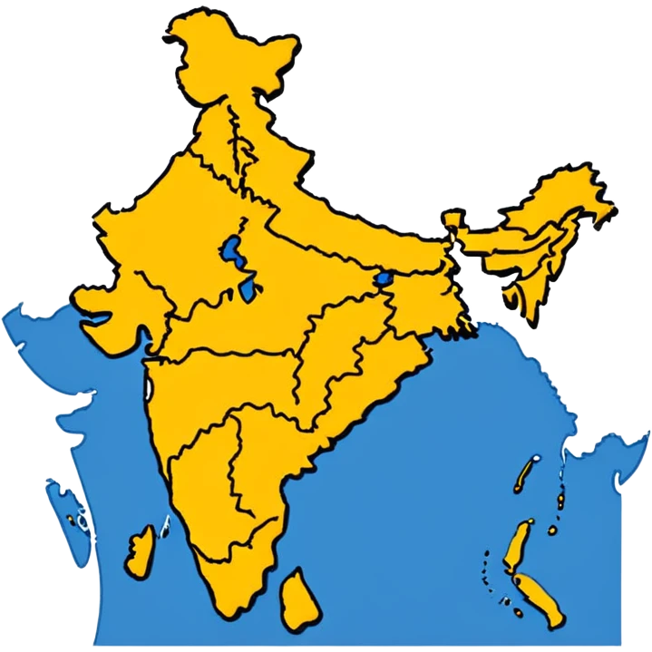 Undevided India map with saffron colour ( akhand Bharat )  emoji