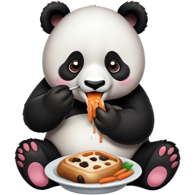 Panda eating food emoji