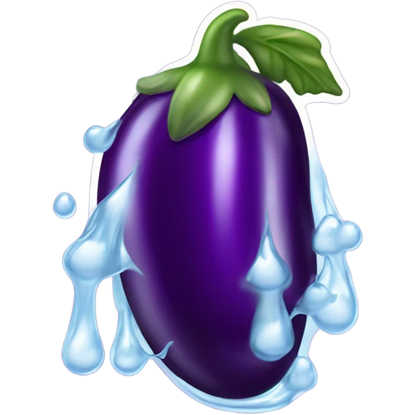 Aubergine sous la douche emoji