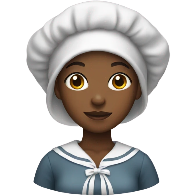 Black woman with bonnet emoji