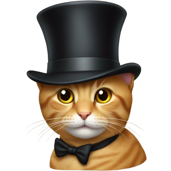 Cat with tophat emoji