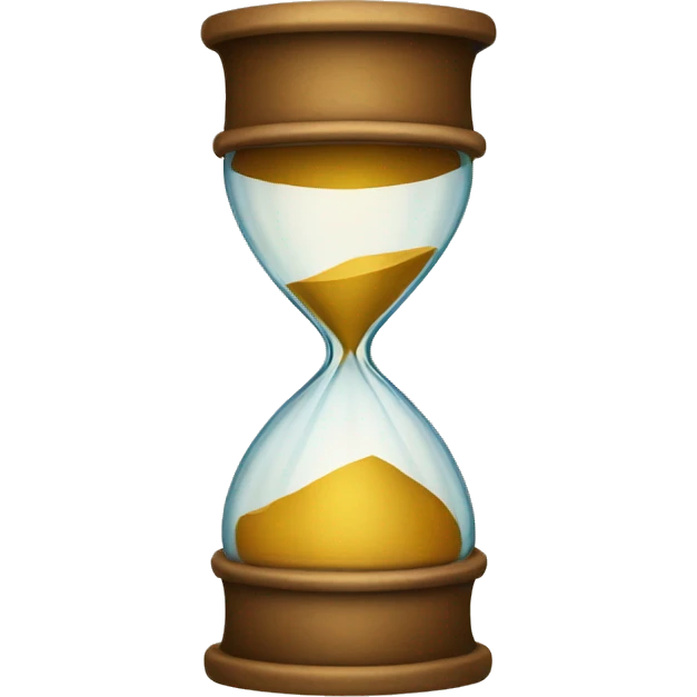 an hourglass in a christmas hat emoji