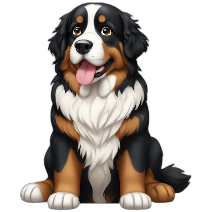 A sit entire bernese dog emoji