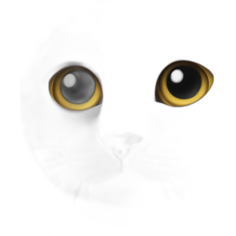 White cat with black point emoji