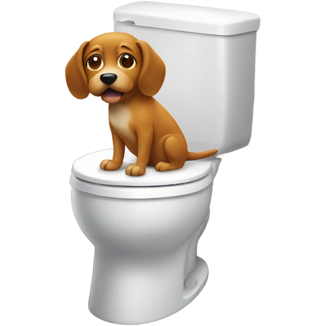 Dog on the toilet  emoji