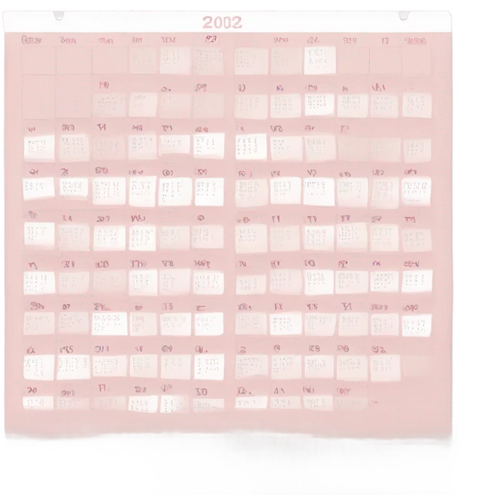 Pale pink calendar emoji
