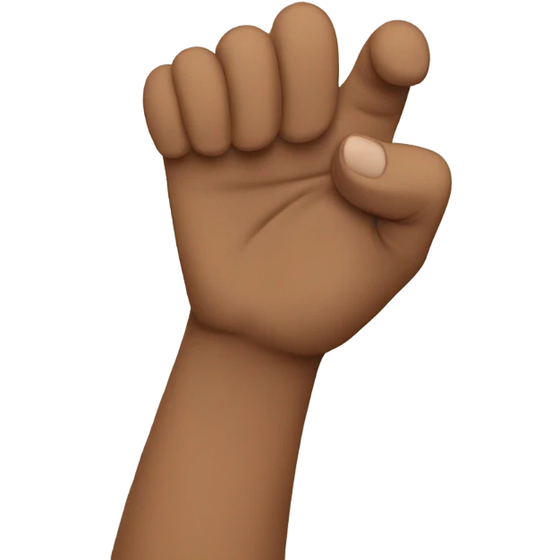 Brown thumb pointing back emoji