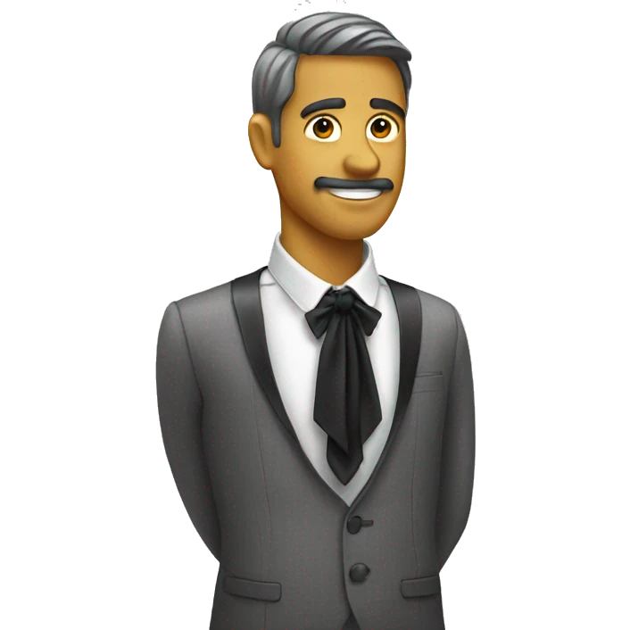 Adjusting bow tie  emoji