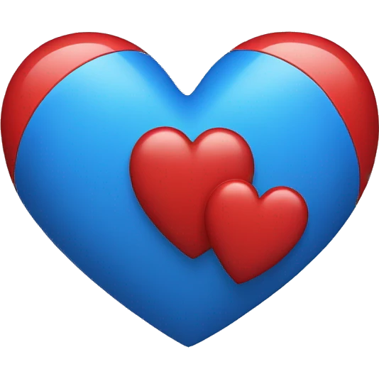heart emoji with blue and red  emoji
