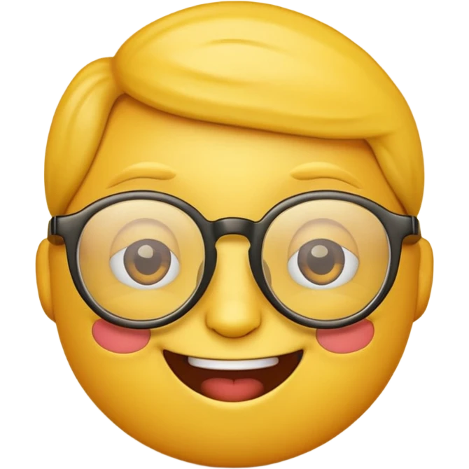 yellow emoji in glasses emoji