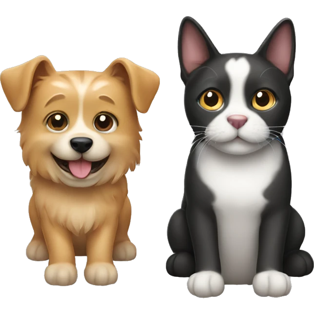 cat and dog emoji