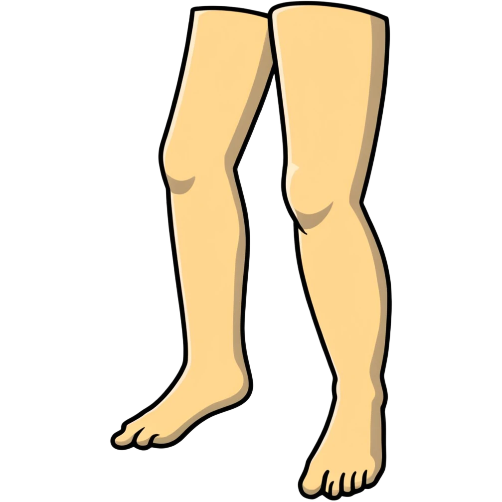 Cartoon leg and foot emoji
