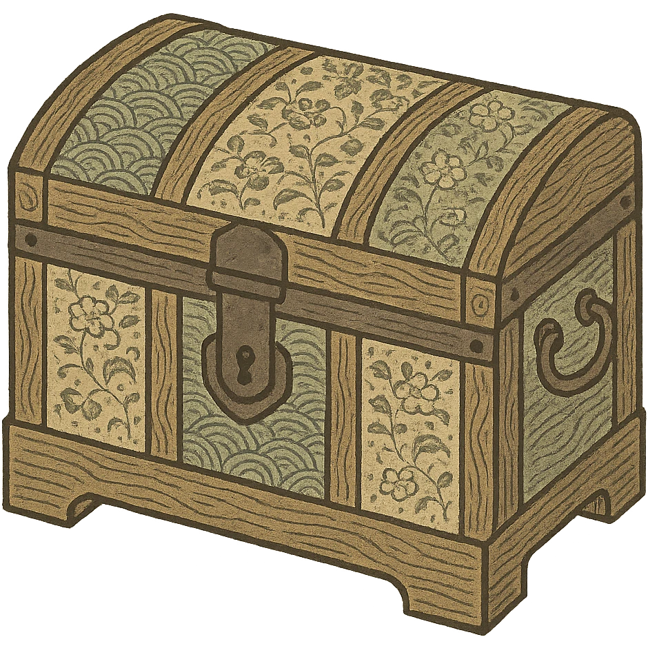 a chest, ukiyo-e style emoji