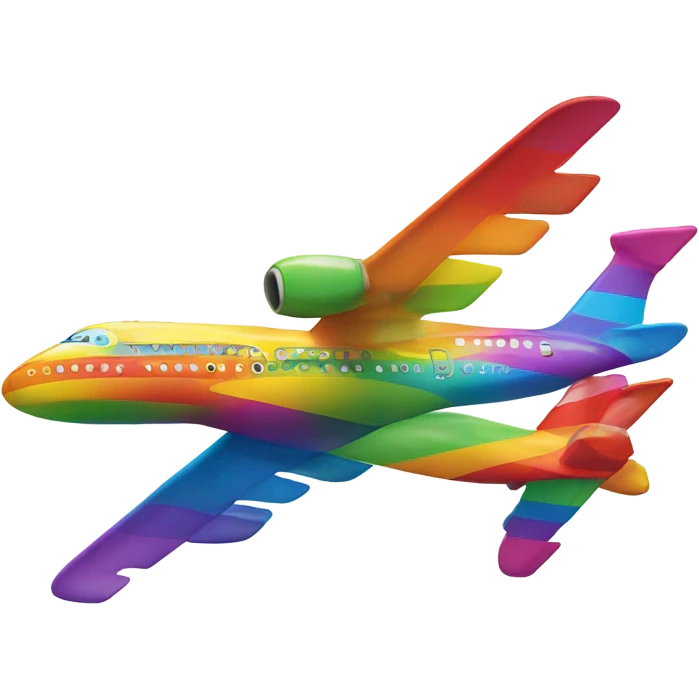 Rainbow plane emoji