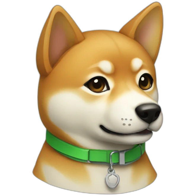 Shiba with green collar emoji