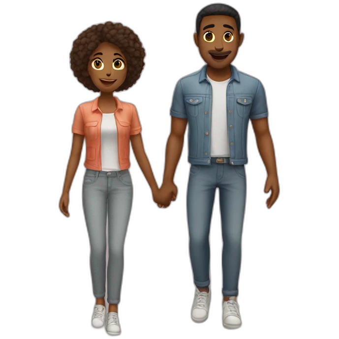 Couple mixte  emoji