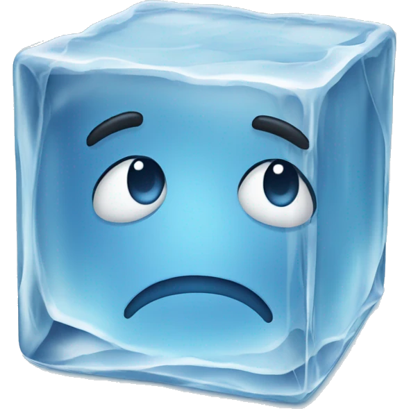 cube of ice who look like a man emoji