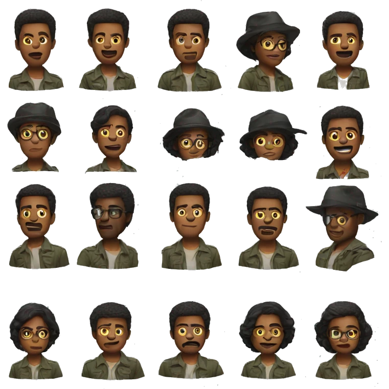 black photographer jurassic park emoji